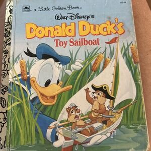 Walt Disney's Donald Duck's Toy Sailboat - A Little Golden Book - Chip N Dale